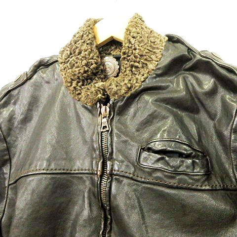 サンタクローチェ SANTACROCE レザー ジップ ジャケット ラムファー 