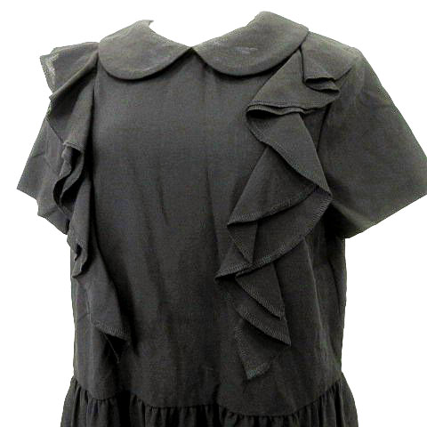 コムデギャルソン フリル　半袖　ブラウス XS ブラックAD2008 コムデギャルソン フリル半袖ブラウス XS ブラックAD2008