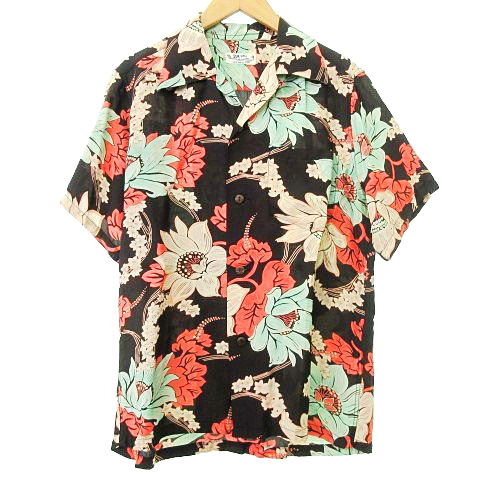 サンサーフ 東洋 SUN SURF 美品 アロハシャツ 半袖 花柄 レーヨン 