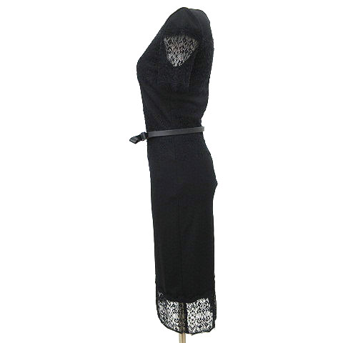 エスカーダ ESCADA 美品 ベルト付き レース 切替 ワンピース  