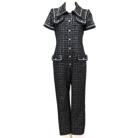 シャネル CHANEL 美品 ジャンプスーツ P64022 オールインワン 半袖  