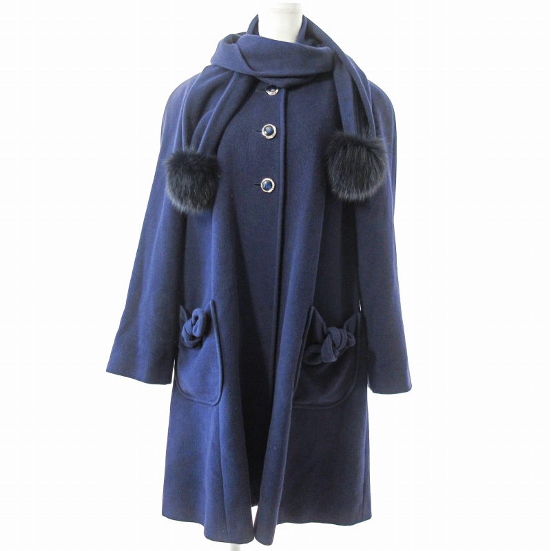 クレージュ courreges 美品 ヴィンテージ ノーカラーコート ジャケット 