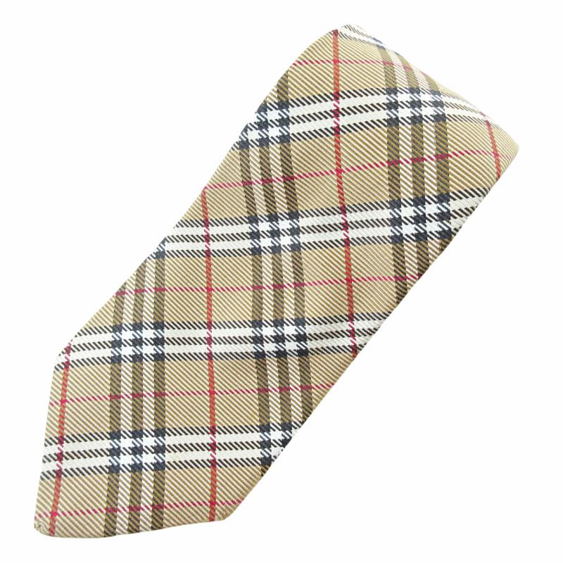 美品】バーバリーズ ネクタイ ベージュ ノバチェック ウール 高級  