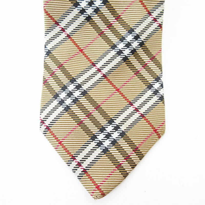 バーバリー 高級シルクネクタイ ノバチェック ベージュ BURBERRY LONDON シルク ネクタイ レギュラータイ ノバチェック