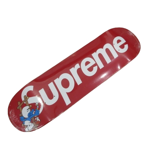 Supreme 若々しく スケートボードデッキ 赤 ロゴ入り 未使用 スマーフ