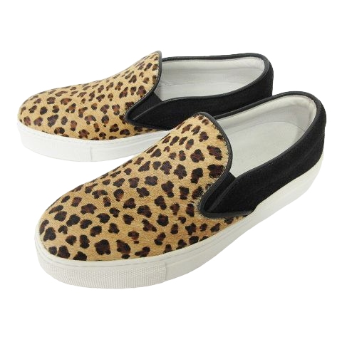 エーエムビー AMB 美品 レオパード柄 スリッポン スニーカー