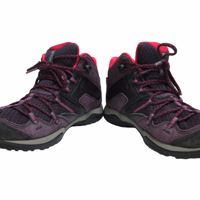 Columbia 登山靴・トレッキングシューズ グレーとパープル 24.5