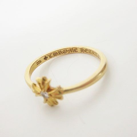 CHROME HEARTS BBBLGM CHプラス22K 1PD 12サイズ クロムハーツバブルガムリングCHプラス22Kゴールドwith