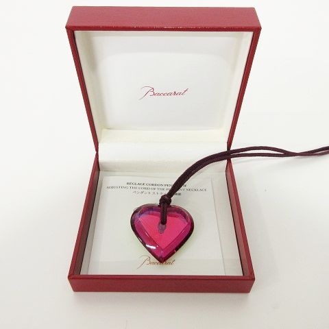 ✨Baccarat バカラ ハート ネックレス チョーカー 未使用 ピンク