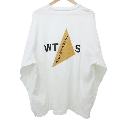 美品！WTAPS ホワイト 長袖カットソー 美品 WTAPS ラグラン L サイズ