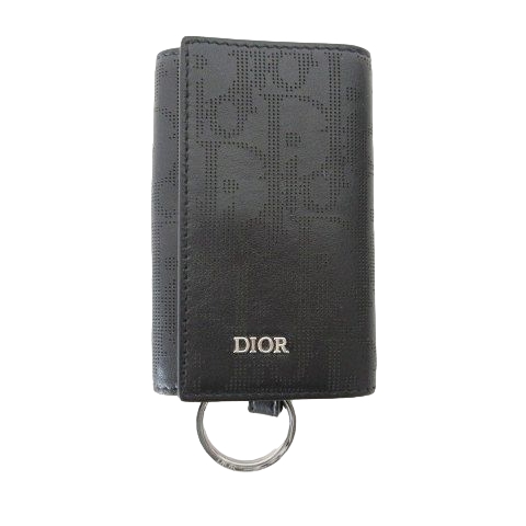 ディオール Dior 美品 オブリーク キーリング キーケース 三