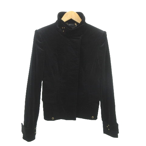 グッチ GUCCI 美品 ベロア ジャケット ハイネック ボタン タイト  