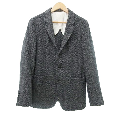 Beams Lightsビームスライツ　ハリスツイード　ブルーロングコート Beams Lightsビームスライツ ハリスツイード ブルーロングコート