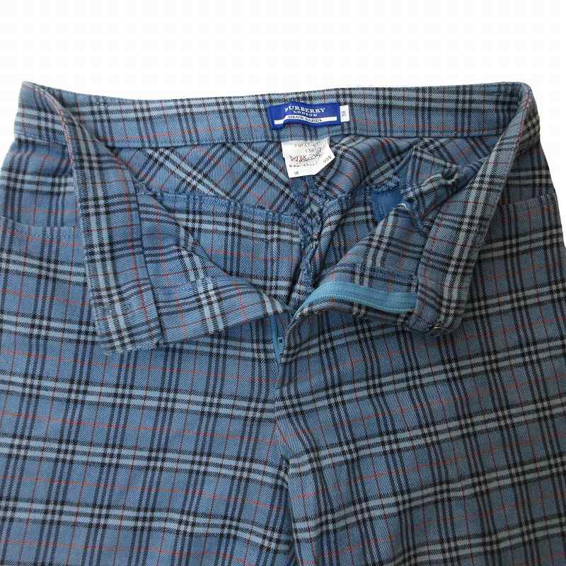 バーバリー ブルーレーベル チェック スリム フィット パンツ バーバリーブルーレーベル BURBERRY BLUE LABEL チェックパンツ