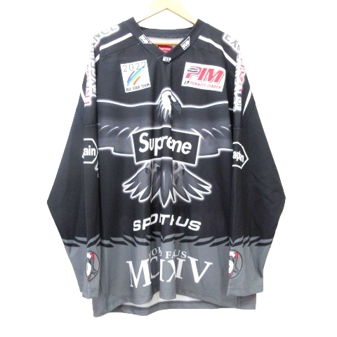 シュプリーム SUPREME 美品 22SS イーグルモトホッケージャージー 