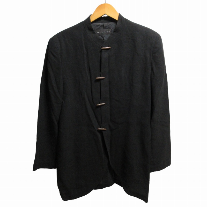 ヨーガンレール★シルク100% チャイナ　ジャケット　フォーマル　ブラック 入手困難✨ ヨーガンレール チャイナジャケット シルク素材 式典