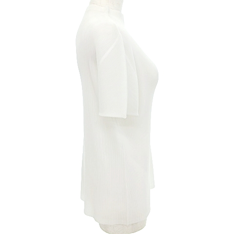 プリーツプリーズ ハイネック 白