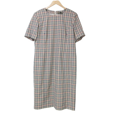 DAKS(ダックス) ワンピース DAKS ダックスチェック 半袖ワンピース☆42