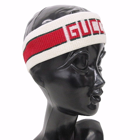 グッチ GUCCI ストライプ エラスティック ヘアバンド ヘアアクセサリー