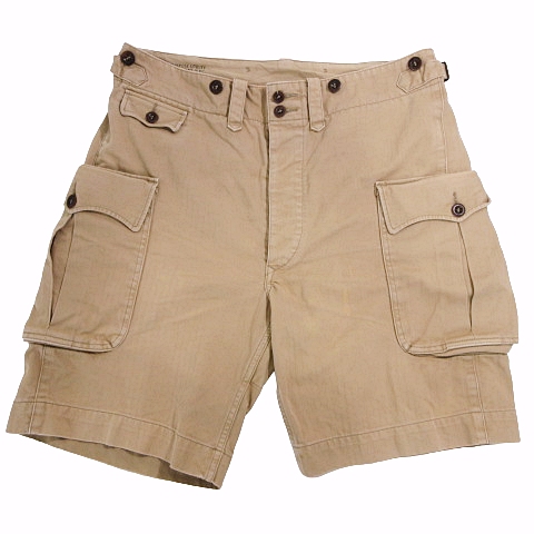 【RRL ダブルアールエル カーゴショーツ USA製 三つ星タグ】 90s USA製 初期三つ星タグ RRL デニムカーゴショートパンツ ビンテージ