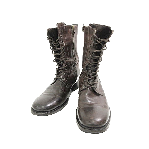 BUTTERO サイドジップブーツ レースアップ ブラウン ブッテロ イタリア製 BUTTERO サイドジップブーツ レースアップ ブラウン ブッテロ