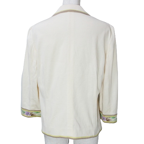 レオナール　LEONARD ジャケット 七分袖　テーラード　2way L レオナール LEONARD ジャケット 七分袖 テーラード 2way L