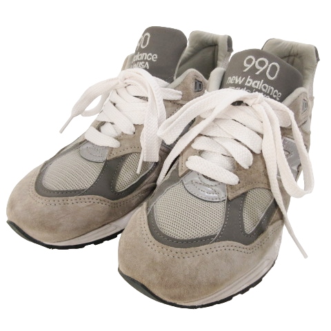ニューバランス NEW BALANCE 美品 990V2 Gray スニーカー USA ABZORB 