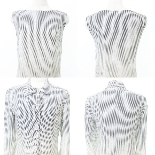 アルマーニ コレツィオーニ ARMANI COLLEZIONI 美品 2点セット おまとめ 長袖 シャツ ブラウス 38 ノースリーブ トップス 40 イタリア製 白 アルマーニ コレツィオーニ ARMANI COLLEZIONI 美品 2点セット