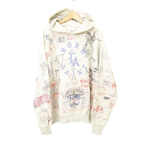 セントマイケル SAINTMICHAEL 美品 24ss Born Raised LA Hoodie Grey 