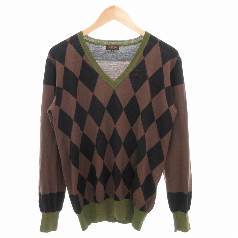 Paul Smith メンズ ニットセーター L ブラウン ポールスミス☆ブラウン