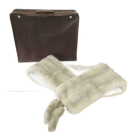 美品 サガミンク 銀サガ サファイアミンク 切替 大判 ファー ショール 未使用品 サガミンク SAGA MINK タグ付き 金サガ サファイアミンク