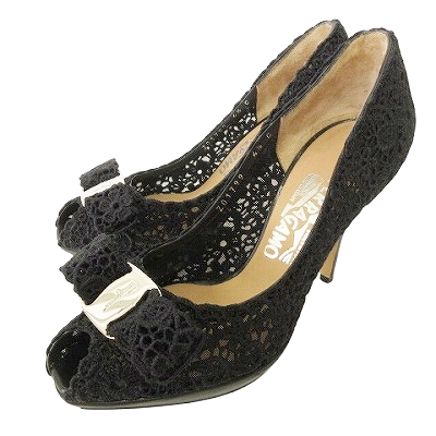 サルヴァトーレフェラガモ Salvatore Ferragamo ヴァラ リボン レース