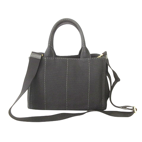 美品〜良品】PRADA プラダ カナパ 2way トートバッグ キャンバス 黒