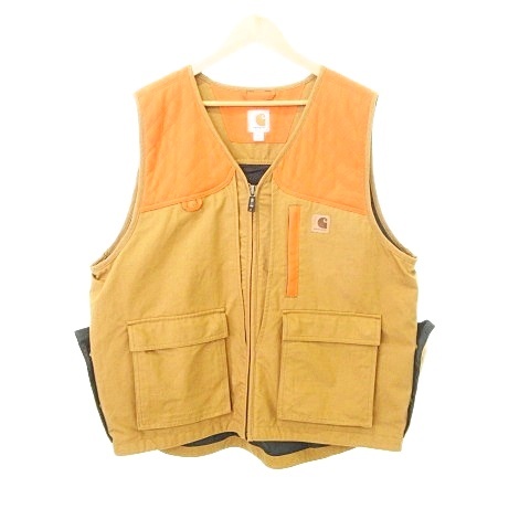 カーハート ハンティングベスト オレンジ カーハート carhartt 美品 ハンティングベスト ダックハンター