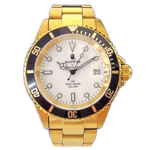 アベイシングエイプ A BATHING APE T001 BAPEX ゴールド サルマリーナ 