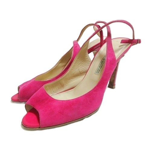 ペリーコ PELLICO サンダル オープントゥ ハイヒール スエード クロス