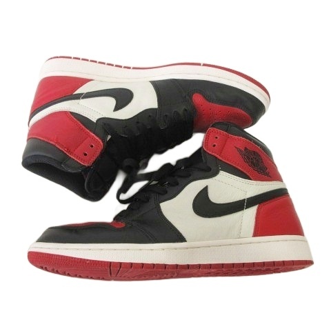 ハイカットスニーカー スニーカー赤黒 ナイキ NIKE Air Jordan 1 Retro 