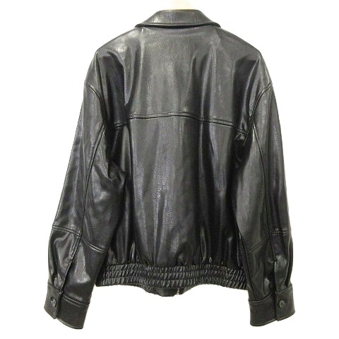 未使用品 ザラ ZARA タグ付き フェイクレザー ジャケット ジップアップ