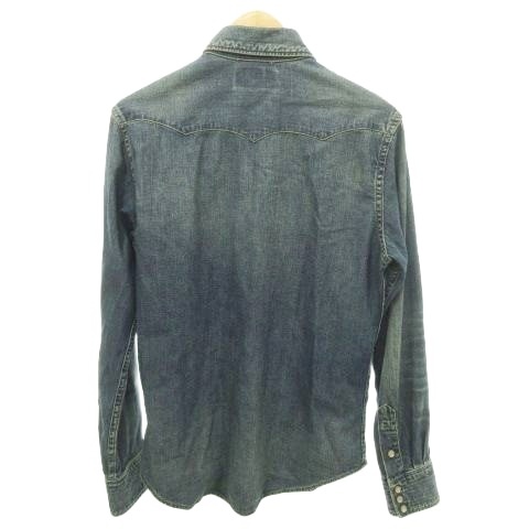 ダブルアールエル RRL ウェスタンデニム シャツ 長袖 ラウンド 