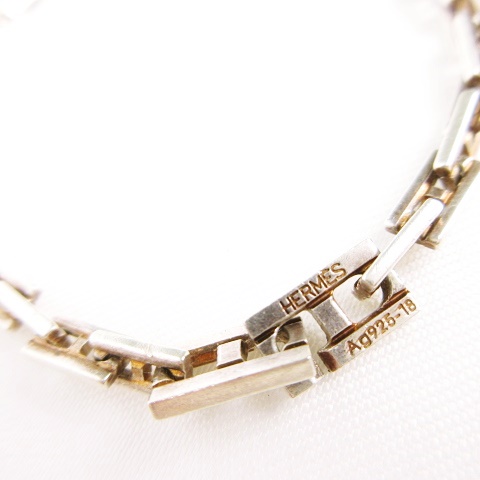 エルメス Hermes Hercules Link Silver Bracelet ヘラクレス ブレスレット バングル アクセサリー スクエアチェーン Silver Ag925 シルバー メンズ レディース 053 ベクトルパーク