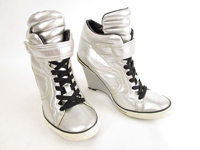 エスペランサ Esperanza ヒール スニーカー ブーツ ウェッジソール L シルバー レディース 053 ベクトルパーク