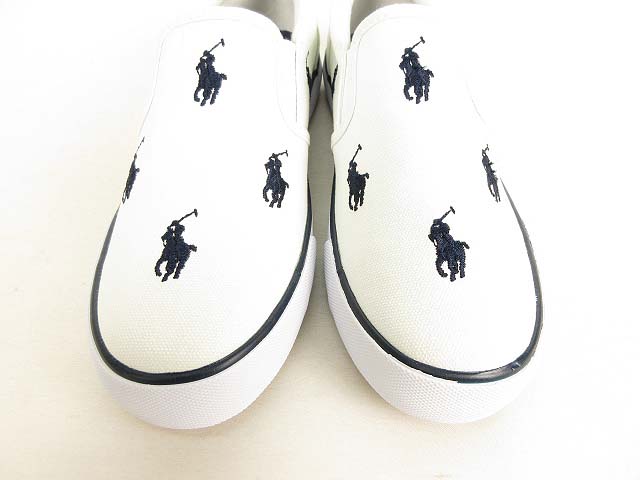 ポロ ラルフローレン Polo Ralph Lauren スリッポン ローカット スニーカー キャンバス 刺繍 24 5cm ホワイト メンズ 053 ベクトルパーク ポロ ラルフローレン Polo Ralph Lauren スリッポン ローカット スニーカー キャンバス 刺繍 24 5cm ホワイト メンズ 053 ベクトルパーク
