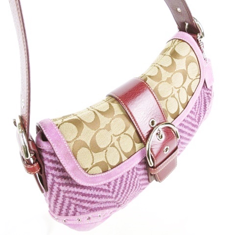 COACH コーチ ワンショルダーバッグ シグネチャー ブラック 異素材