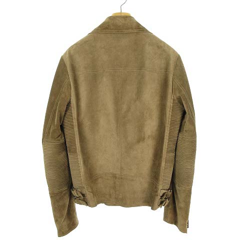 グッチ GUCCI スウェード レザー ダブル ライダース ジャケット 46 