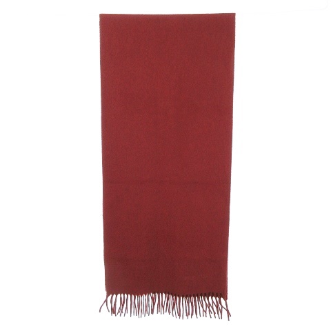 ジョルジオアルマーニ Giorgio Armani カシミヤ マフラー ストール ショール ロゴ 刺繍 フリンジ エンジ ボルドー ワインレッド Italy製 メンズ レディース 053 ベクトルパーク