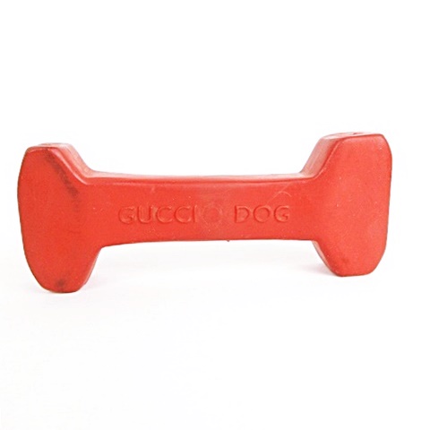 グッチ Gucci Dog Bone Toy ドッグトイ ボーン 骨型 ロゴ入り ラバー ゴム Italy製 犬用品 ペット用品 おもちゃ レッド 赤 053 ベクトルパーク