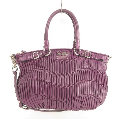 コーチ COACH マディソン ギャザードレザー 18620 ハンドバッグ 2way 