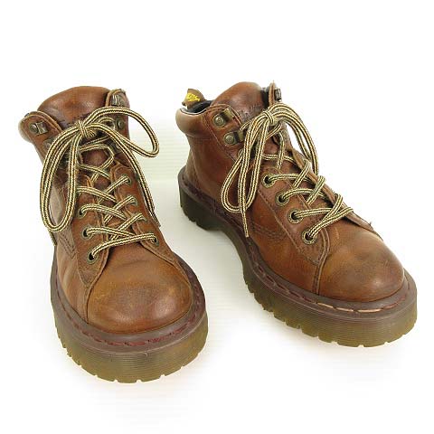 英国製　ドクターマーチン　8147　7フックチャンキーヒールマウンテンブーツ　茶 Dr.Martens 希少廃盤英国製！ : ドクターマーチン 7ホール