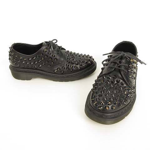 未使用級 Dr.Martins 【UK4】 3ホール オールブラック 未使用級 Dr