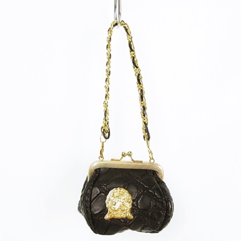 ADMJ アクセソワ Accessoires De Mademoiselle クロコ がま口バッグ 